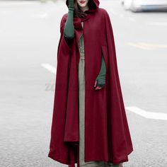 Long Coat Jacket, Poncho Cape, Cloak, Long Coat, Army Green, Cape, Harry Potter, Black And Grey, Red