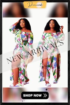 Summer Sexy Split Boho Beach Off Shoulder Long Sleeve Vintage Floral Printed Women Jumpsuit Off-shoulder Beach Swimwear For Summer, Summer Off-shoulder Beach Swimwear, Beachy Jumpsuits And Rompers For Vacation, Fitted Jumpsuits And Rompers For Beach Season, Beachwear One-piece Jumpsuits And Rompers For Vacation, Spring Beach Off-shoulder Swimwear, Beachy Jumpsuits And Rompers For Summer, One-piece Jumpsuits For Beach Vacation, Beachwear Jumpsuit For Vacation