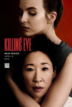 the movie poster for killing eve, starring two women with their arms around each other