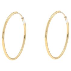 Metal Content: 18k Yellow Gold Style: Hoop Fastening Type: Slide Tube Closures Measurements Tall: 1 1/16" (26.8mm) Deep: 1 3/32" (27.5mm) Wide: 1/16" (1.4mm) Weight: 1.8 Grams Stamps: 750, S maker's mark Condition: Pre-Owned Professionally cleaned, polished, and tested to guarantee metal content. Jewelry Earrings Hoops, Gold Hoop, Gold Hoop Earrings, Gold Style, Makers Mark, Metallica, Jewelry Earrings, Hoop Earrings, Yellow Gold