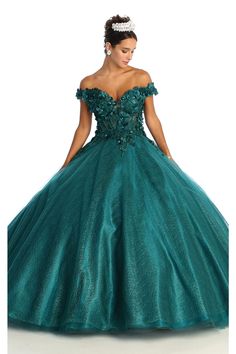 Dance with confidence and twirl freely at your quince with this princess ball gown. Features: Embellishment on embroidered floral bodice and upper back, soft cup padded inserts, shawl, corset lace up back w/ zipper underneath, off the shoulder, lined from waist down, train. Fabric: Mesh. Perfect as a quinceanera dress or plus size pageant gown. 2 4 6 8 10 12 14 16 18 20 BUST 32 33 34 36 38 40 43 46 48 50 WAIST 24 25 26 28 30 32 35 38 40 42 HIP 36 37 38 40 42 44 47 50 52 54 Prom Ballgown, Shoulder Applique, Pageant Gown, May Queen, Princess Ball Gowns, Quinceanera Dress, Ball Gown Skirt, Full Length Skirts, Pageant Gowns