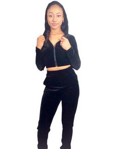 Midnight Velour Set Velvet Set, Cute Birthday Outfits, Beauty Boutique, Birthday Outfits, Cuffed Pants, The Night Sky, Birthday Outfit, Night Sky, Hooded Jacket