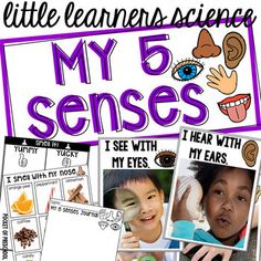 Birthday Dramatic Play, Preschool Senses, Preschool Five Senses, Preschool 5 Senses, My 5 Senses, All About Me Unit, Prek Science, Pre K Science, 5 Senses Activities