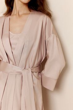 This Lyocell Long Pajama Robe is the ultimate in luxurious comfort and feminine lounge fashion. This item is FINAL SALE and cannot be returned or exchanged. Details Materials & Care Shipping & Returns • Made from a lush TENCEL™ Lyocell blend with a drape & texture like silk.• Flowing kimono-style sleeves for freedom of movement and a sense of personal elegance.• Size M is 44.1" in length. Loose cut comfortably fits many body types, with an easily adjustable belt for a flattering silhouette. • Ma Lounge Fashion, Kimono Pajamas, Silk Robe Long, Pajama Fashion, Lounge Pajamas, Pajama Robe, Kimono Style, Silk Pajamas, Adjustable Belt