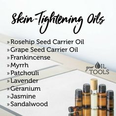 Skin Tightening Oils, Skin Tightening Essential Oil, Skincare Recipes, Essential Oils For Face, Essential Oil Beauty, Essential Oil Accessories, Essential Oil Carrier Oils