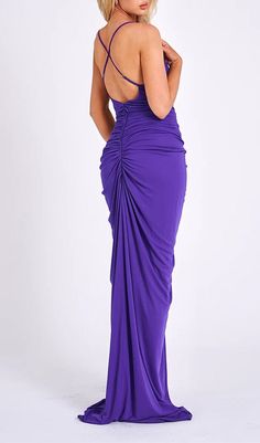 This stunning maxi dress is perfect for a special occasion. The amethyst-colored fabric is adorned with beautiful flowers, and the plunging neckline is both sexy and elegant. The flowing skirt is sure to make you feel like a goddess. Gentle Dry Clean Only Colour may vary due to lighting on images. The product images (without model) are closest to the true colour of the product.Item runs true to size chart and is cut to suit our size chart. Please refer to our size chart for the best fit. Do not Plunge Maxi Dress, Backless Maxi Dress, Tie Dye Jumpsuit, Luxurious Wedding, Maxi Dress Cocktail, Backless Maxi Dresses, Flowing Skirt, Design Set, Dress With Cardigan