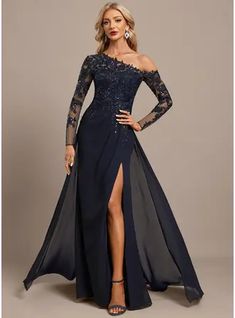 JJ's House Sequins Chiffon Lace Asymmetrical Illusion Fall Winter Trumpet/Mermaid General Plus Leg Slit Back Zip Illusion Elegant Black Tie Other Colors Height:5.8ft（176cm） Bust:32in（82cm）Waist:24in（61cm）Hips:35in（89cm） No Floor-Length Model Name:Ulia  Height:5.7ft（. #JJ's House #Sequins #Chiffon #Lace #Asymmetrical #Illusion #Fall #Winter #TrumpetMermaid #General #Plus #LegSlit #BackZip #Illusion #Elegant #BlackTie #OtherColors #No #FloorLength Brides Mom Dress, Jjs House, Dress With Sequins, Chiffon Evening Dresses, Lace Evening Dresses, Mom Dress, House Dress, Groom Dress, Chiffon Lace