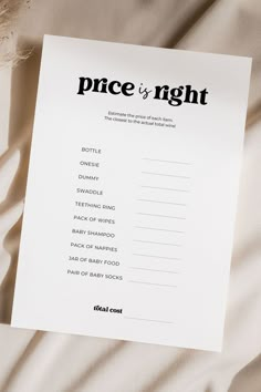 Bold Minimal Price is Right | Baby Shower Games | Printable Instant Download . #showerbaby #babyshowergames #babyshowerinvitation #babyshowgiftideas #babyshowergiftidea #babyshowergaming #babyshowergenderneutral #babyshowerballoon #wecanbearlywait Guess The Price Baby Shower Game, Baby Shower Simple Games, Baby Shower Guest Gifts, Baby Shower Games Ideas, Basketball Baby Shower, Ash Baby, Baby Shower Gifts For Guests, Baby Shower Game Ideas, Baby Shower Games Unique