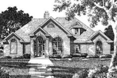 this is an artist's rendering of the front elevation of these european house plans