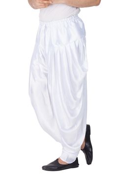 Vastramay brings to you this Stylish yet Comfortable Men White Men Cotton Art Silk Cowl Design Patiala Style Dhoti Pant. Adorn it for a perfect Classy and Trendy look. Pair it with a juti or a mojari for the Royal look. Product Features :  Top Color: White Bottom Color: White Top Fabric: Satin Bottom Fabric: Satin Product Type: Cowl Design Patiala Style Dhoti Pant Fabric Purity: Blended Weave Pattern: Regular White Pathani For Men Design, Traditional Drape Fitted Pants For Eid, Traditional White Pants For Wedding, Bollywood Style Festive Bottoms With Traditional Drape, Bollywood Style Wedding Pants With Traditional Drape, Bollywood Style Traditional Drape Wedding Pants, Bollywood Style Pants For Wedding And Festivals, Traditional Eid Bottoms With Drape, Traditional Harem Pants With Festive Drape