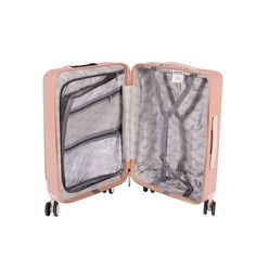 DURABLE & STYLISH: Biggdesign Moods Up pink suitcase is made of ABS and PC materials, those provide a balance between strength and flexibility. The ABS material provides superior protection against bumps and scratches, you can carry your belongings safely. FUNCTIONAL: Carry-on luggage will meet your technological needs with a USB charging port and a front compartment where you can store your laptop. The load-bearing hook design on the right side and the cup holder on the back, provide comfort during travel. LARGE CAPACITY: The 20” cabin-size suitcase, which provides a reliable and comfortable experience, stands out with its 15 kg carrying capacity. Double-sided interior lining and butterfly straps ensure that items are placed neatly. 360° SWIVEL WHEELS: The 4 dual-wheel system allows for s Pink Large Capacity Luggage For Everyday Use, Large Capacity Pink Luggage For Daily Use, Modern Pink Luggage With Sleeve, Pink Rectangular Functional Luggage, French Press Tea, Pink Suitcase, Rectangular Luggage With Top Carry Handle For On-the-go, Chocolate Fashion, Luggage Backpack