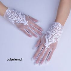 One size fits most Ideal for wedding/party/races/church It is handmade product and every hat is well inspected before shipment,no return accepted.But please do contact us if you have any problems on your order.Thanks for your supports. White Fingerless Bridal Accessories, White Embroidered Bridal Accessories For Party, Short Gloves, Formal Gloves, Wedding Gloves, Bridal Gloves, Evening Formal, Womens Gloves, Pure White