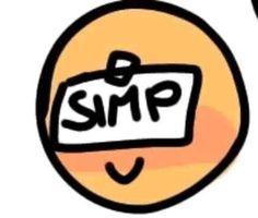 the word smp is written in black and white on an orange circle with a smiley face