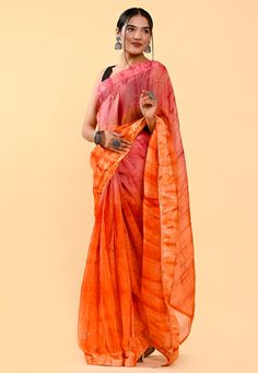 Cotton Saree with blouse in Pink colour 404  Desc:  Style : Half N Half Sarees Color : Pink Fabric : Cotton Work : Sequence Wash Care : Dry clean Sleeve Style : Sleeveless Long Sleeves : Done only in Custom Stitch Sleeves Lining : Done only in Custom Stitch Bust Size : 32 to 42 Inches Occasion : Festival   Diwali   Mehendi   Party Wear   Ceremonial   Temple Wear   Raksha Bandhan   Ugadi. With Express Free Shipping and Custom Stitching, Buy Indian Party wedding and bridal Sarees Cotton Saree with Shaded Saree, Saree Sale, Ready To Wear Saree, Wedding Saree Indian, Casual Saree, Orange And Pink, Cotton Embroidery, Work Sarees, Orange Fabric