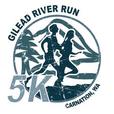 the 5k logo for glad river run