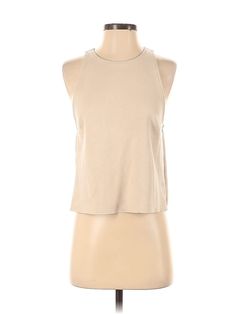 Zara Sleeveless Top Size: Small Tan Tops - used. 6% Elastane, 94% Polyester, Halter, | Zara Sleeveless Top Tan Halter Tops - Used - Size Small Cheap Beige Zara Tops, Zara Sleeveless Top, Ivory Tops, Halter Tops, Halter Top, Sleeveless Top, Women Handbags, Zara, Womens Tops