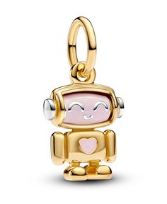 in stock Pandora Wishlist, Pandora Gold, Bday Gift, Pandora Style, Pink Enamel, Pandora Bracelets, Dangle Charms, Facial Expressions, Pandora Charms