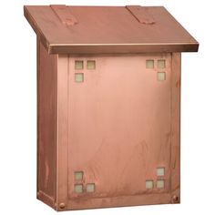 a pink metal box with four square windows