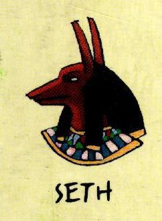 a drawing of a dog with the word seth on it's back side