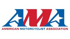 an american motorcycle association logo on a white background