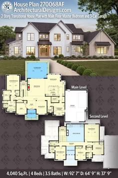 the floor plan for this house is very large and has lots of space to put in it