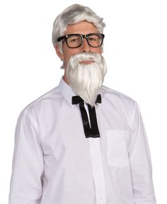 No matter where you live with regards to the mason Dixon line, you can get a Colonel look with our wig and beard accessory. Beard Wig, Beard Accessories, Mason Dixon Line, Costumes College, Mens Hairstyles With Beard, White Beard, Halloween Costumes College, Undercut Hairstyles, Unisex Baby Clothes