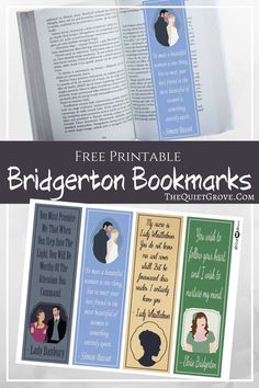 an open bookmark with the text free printable for children's booksmarks