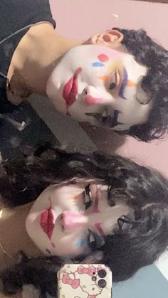 #mkp #makeup #clown #alternative Clown Couple Makeup, Simple Clown Makeup Men, Matching Clown Makeup, Clown Costume Couple, Clown Makeup Couple, Gore Costume, Couples Clown Makeup, Clown Makeup Male, Couple Clown Costume