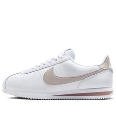 (WMNS) Nike Cortez 'White Smokey Mauve Platinum Violet' DN1791-105 Classic White Nike Sneakers, Nike Cortez Outfit, Nike Cortez Women, Nike Cortez White, Limited Edition Sneakers, Nike Cortez, Sport Sneakers, Tennis Shoes, Tennis