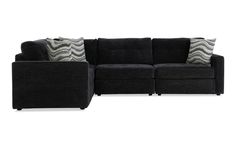 Any way you want it, that’s the way you can arrange it! My Modular Bob sectional comes with any number of configurations to fit your space—plus each cushion is packed with my first-class Bob-O-Pedic Memory Foam and wrapped in a super-soft polyester fabric! | Modular Bob™ Charcoal 80'' 4 Piece Sectional Sofa | Memory Foam | Contemporary Sectional Couches & Sofas by Bob's Discount Furniture Contemporary Sectional, Bob's Discount Furniture, Mattress Store, Modular Sectional Sofa, Discount Furniture, Armless Chair, Modular Sectional, Living Room Sectional, Mattress Furniture