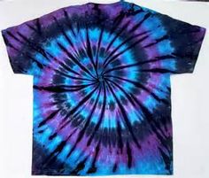 a purple and blue tie - dyed t - shirt on a white background with space in the middle