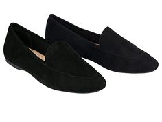 Birdies Vesper Suede Flat - Women's Shoes : Black Suede : Perfect for casual wear and relaxing at home, the Birdies Vesper Suede Flats offer a smooth and lightweight texture to the feet. Soft suede upper with stitching details. Insole features seven-layer cushioned footbed. Easy slip-on style. Closed round toe. Leather midsole. Slip-resistant TPR outsole. Imported. Measurements: Heel Height: 4 13 in Weight: 1 lb Product measurements were taken using size 7, width M. Please note that measurements Womens Black Flat Dress Shoes, Closed Flat Shoes Women, Black Flat Dress Shoes, Comfortable Black Shoes, Suede Loafers Women, Autumn Shoes Women, Womens Black Flats, Black Suede Loafers, Flat Dress Shoes