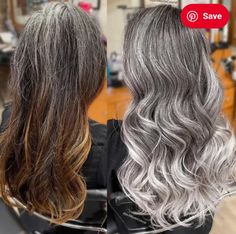 Hair With Silver Highlights, Transitioning To Gray Hair, Grey Balayage, Jack Martin