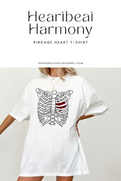 Elevate your Valentine's vibe with our ribcage drawing graphic t-shirt! 🖤💖 This cute tee features a unique design showcasing a ribcage, revealing a heart at its core. Perfect for adding an edgy touch to your outfit. Crafted for comfort and style, our graphic tees are a must-have for women making a fashion statement. 🌟 Shop now and wear your heart on your tee! #GraphicTees #ValentinesDay #RibcageDrawing #CuteGraphicTees #TShirtsForWomen #OutfitInspiration Showcase Design, Outfit Of The Day, Outfit Inspirations