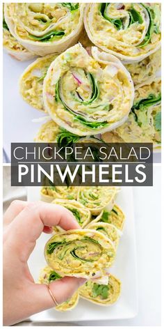 this chickpea salad pinwheels is the perfect appetizer for any meal