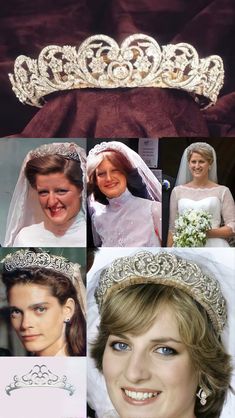 the princess's tiara is shown in this collage