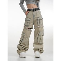 High Street Retro Wide Leg Y2K Cargo Pants for Women Y2k High Waist Jeans For Streetwear, 90s Style Baggy Wide Leg Pants, 90s Style Straight Leg Cargo Jeans For Streetwear, 90s Style Baggy Cargo Jeans, High Waist Grunge Cargo Jeans For Streetwear, High Waist Grunge Cargo Jeans, 90s Cargo Style Wide Leg Jeans, Y2k Wide Leg Cargo Jeans, Mid-rise Y2k Cargo Jeans For Streetwear