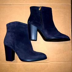 Brand New Hilfiger Shoes, Tommy Hilfiger Shoes, Suede Booties, Bootie, Bootie Boots, Tommy Hilfiger, Ankle Boots, Color Blue, Size 7