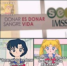 two cartoon pictures with the same caption in spanish and english, one saying don't