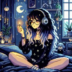 Pixel Art Girl Created by Ai🖤✨  Please note that Ai isn’t real art and this is all for fun. Nothing will ever compare or be as good as real art💕  #gothgirl #pixelart #pfp #profilepics #baddie Stephanie Priscilla Art, Pixel Wallpapers, Pixel Girl, Pixel Characters, Internet Art, Nostalgic Art, Pix Art, Pixel Art Games, Cute Profile