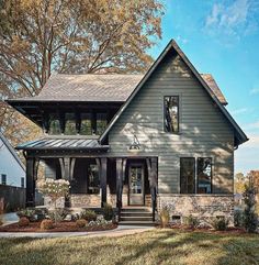 this is an image of a house in the fall