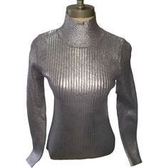 Condition: Nwt Condition: Excellent Style: Mock Neck, Metallic, Long Sleeve Color: Silver Size: Xs, L, Xl Gender: F Brand: Scoop Fabric: Viscose, Polyester, Nylon Care: Hand Wash Cold Inside Out Metallic Long Sleeve Club Tops, Metallic Fitted Crew Neck Top, Versatile Moisture-wicking Scoop Neck Tops, Luxury Metallic Long Sleeve Tops, Sleeveless High Neck Blouse, White Camisole Top, Cap Sleeves Blouse, Mock Neck Long Sleeve, Grey Blouse