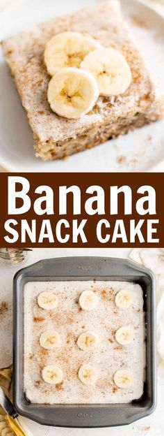 Banana Snack Cake - put those overripe bananas on your counter to good use with this simple and delicious Banana Cake recipe! It's topped with a delicious vanilla frosting and makes a perfect treat or snack for anytime! #banana #cake #dessert #snacks #vanillafrosting belleofthekitchen.com Creamy Vanilla Frosting, Dessert List, Banana Snack Cake, Mouthwatering Desserts, Dessert Snacks, July Recipes, Banana Cake Recipe, Amazing Desserts, Treats Recipes