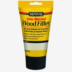 a tube of wood filler on a white background