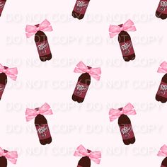 a pink bottle with a bow on it and the words do not drink do not copy