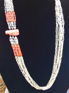 Art nouveau long necklace rose carved coral with rice pearls and rice coral beads in 14k gold circa 1900's. The total length is 33 inches.This is such a beautiful necklace could be a nice bridal necklace for either the mother of the bride or groom. Well carved coral accent in the middle of the necklace. Such a timeless piece of jewelry in perfect shape despite the age. Traditional Coral Single Strand Necklace, Traditional Single Strand Coral Jewelry, Coral Accents, Rice Pearls, Charles Rennie Mackintosh, Necklace Rose, Coral Beads, Gorgeous Art, Star Art