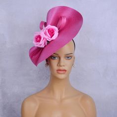 Hello!Welcome to our shop of  365daysCreations product information: Season:All Season Gender:Female Occasion:Party,Wedding,Melbourne cup,Kentucky Derby Material:PP straw,silk flowers With 1.2cm satin headband at the back Color:fuchsia,pink Elegant Pink Hat For Kentucky Derby, Elegant Pink Top Hat For Church, Kentucky Derby Church Fascinator, Elegant Handmade Flowers Fascinator, Handmade Flowers Fascinator For Formal Occasions, Elegant Fascinator With Handmade Flowers For Evening, Elegant Evening Fascinator With Handmade Flowers, Elegant Pink Fascinator With Curved Brim, Elegant Pink Curved Brim Fascinator