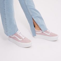 Vans Stackform Outfits, Vans Platform Outfit, Platform Vans Outfit, Old Skool Stackform, Platform Outfit, Cute Vans, Platform Vans, White Platform Sneakers, Vans Outfit