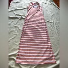 Nike Size S Maxi Striped Dress Length 53” Cotton Poly 2500 Striped Maxi Dress For Daywear, Nike Summer Dresses, Nike Casual Sleeveless Dress, Casual Nike Sleeveless Dress, Nike Dresses, Nike Orange, Striped Maxi Dresses, Orange White, Striped Dress