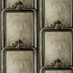 an old fashioned metal wallpaper with ornate designs